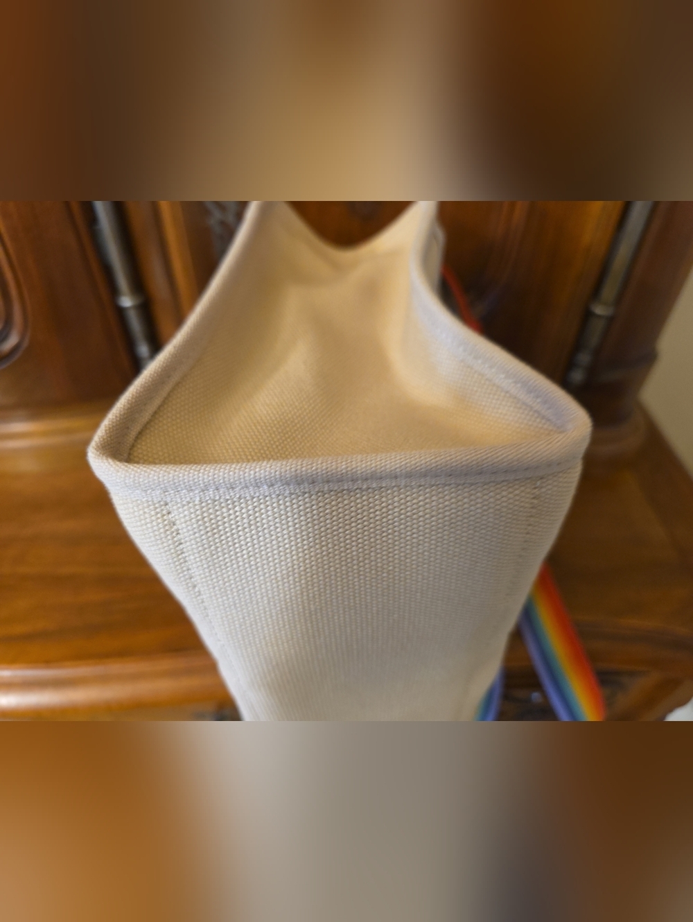Coach Pride Rainbow Field Tote 22 Canvas Beige Bag--NWOT - Picture 9 of 11